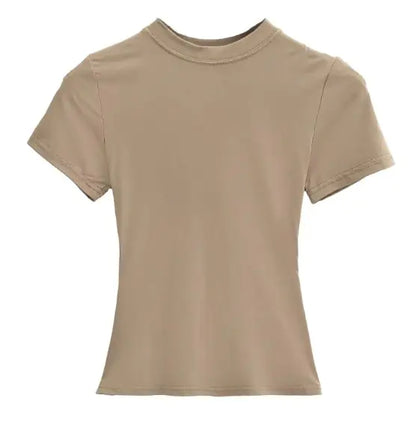 Solid Color Basic Style T-shirt